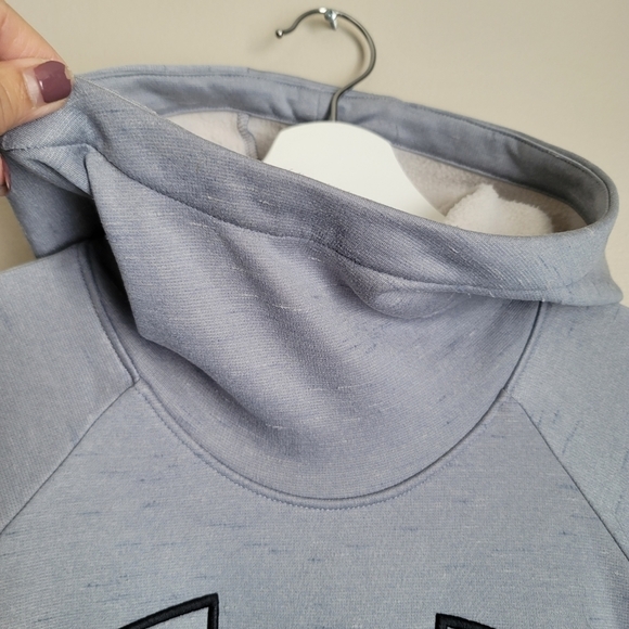 Under Armour Fleece Big Logo Hoodie Size SM in Gray - Picture 4 of 12